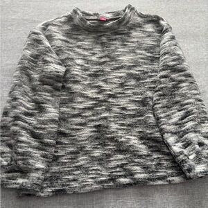 Vince Camuto Textured Black and Gray Sweater